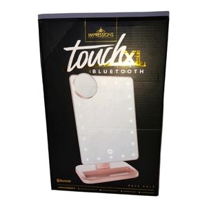 New Impressions Touch XL  LED Makeup Vanity Mirror with Bluetooth Rose Gold